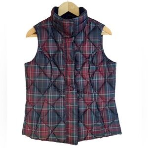 Eddie Bauer Goose Down Plaid Vest Size Small Fall 2011